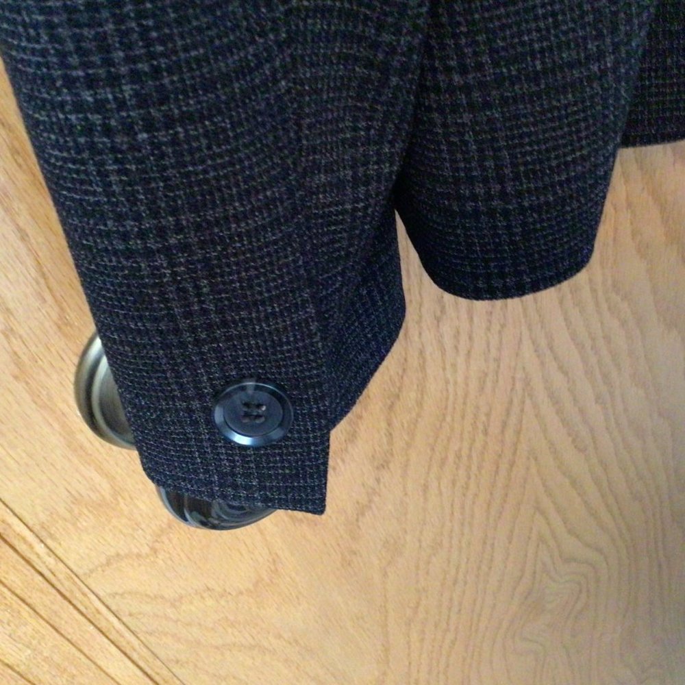 Alfani Petite - Black & Gray Plaid Blazer - Picture 5 of 7